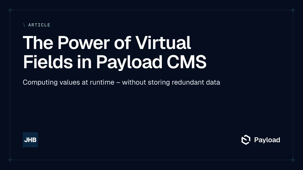 The Power of Virtual Fields in Payload CMS — Computing values at runtime – without storing redundant data